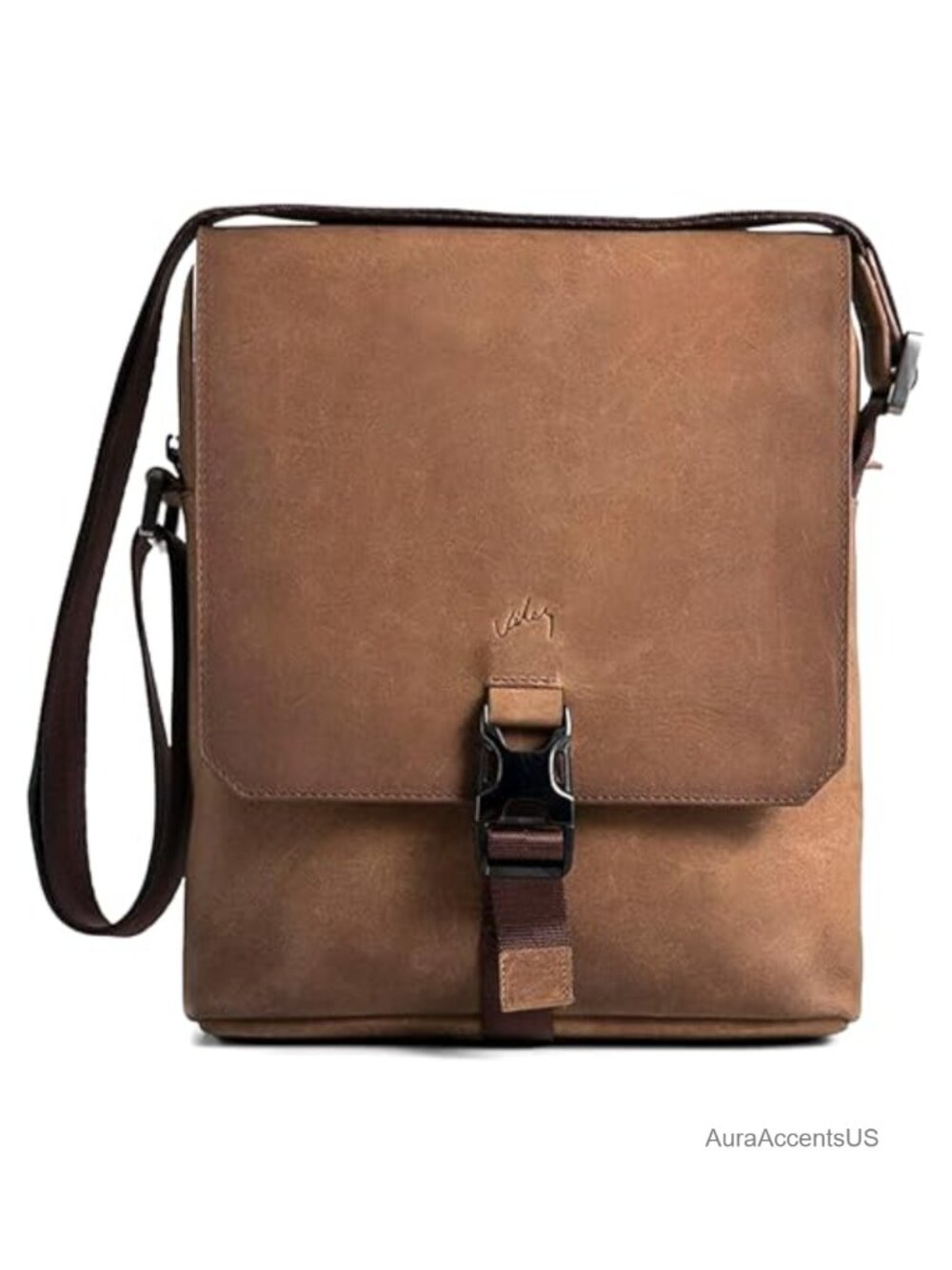 Top Grain Leather Messenger Bag Men Small Sling 11 inch Tablet Crossbody